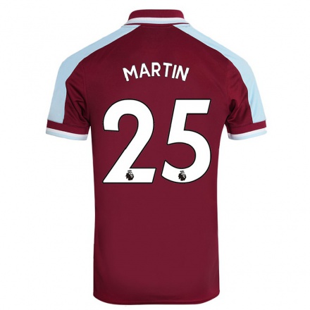 Kinder Fußball David Martin #25 Kastanienbraun Heimtrikot Trikot 2021/22 T-shirt