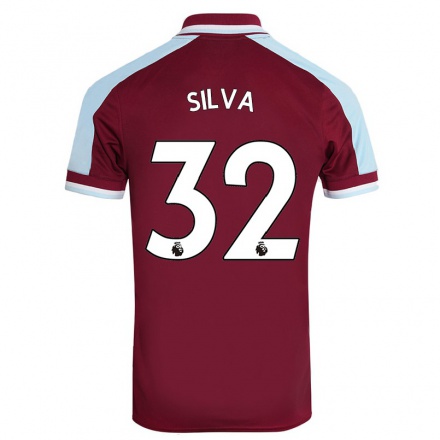 Kinder Fußball Xande Silva #32 Kastanienbraun Heimtrikot Trikot 2021/22 T-Shirt