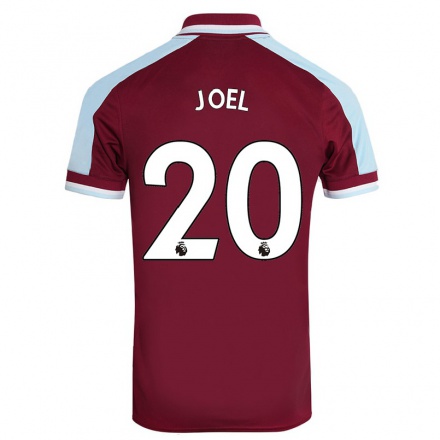 Kinder Fußball Lois Joel #20 Kastanienbraun Heimtrikot Trikot 2021/22 T-Shirt