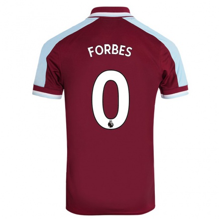 Kinder Fußball Michael Forbes #0 Kastanienbraun Heimtrikot Trikot 2021/22 T-Shirt