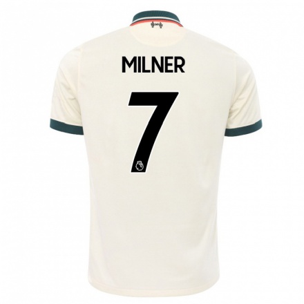 Kinder Fußball James Milner #7 Beige Auswärtstrikot Trikot 2021/22 T-shirt