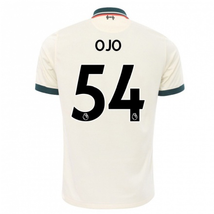 Kinder Fußball Sheyi Ojo #54 Beige Auswärtstrikot Trikot 2021/22 T-shirt