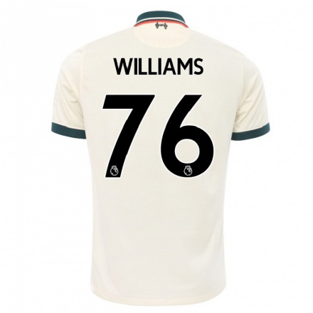 Kinder Fußball Neco Williams #76 Beige Auswärtstrikot Trikot 2021/22 T-shirt