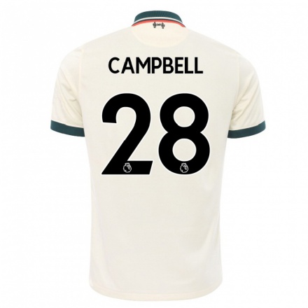 Kinder Fußball Megan Campbell #28 Beige Auswärtstrikot Trikot 2021/22 T-shirt