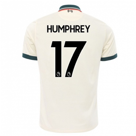 Kinder Fußball Carla Humphrey #17 Beige Auswärtstrikot Trikot 2021/22 T-shirt