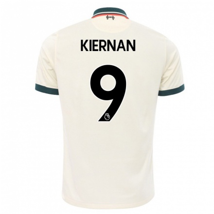 Kinder Fußball Leanne Kiernan #9 Beige Auswärtstrikot Trikot 2021/22 T-shirt