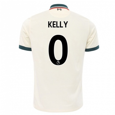 Kinder Fußball Oscar Kelly #0 Beige Auswärtstrikot Trikot 2021/22 T-shirt