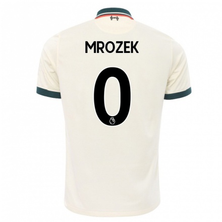 Kinder Fußball Fabian Mrozek #0 Beige Auswärtstrikot Trikot 2021/22 T-shirt