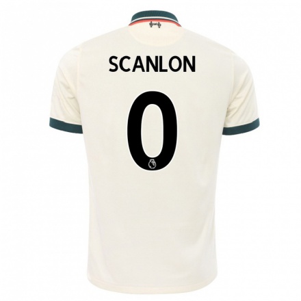 Kinder Fußball Callum Scanlon #0 Beige Auswärtstrikot Trikot 2021/22 T-shirt
