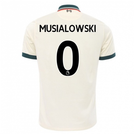 Kinder Fußball Mateusz Musialowski #0 Beige Auswärtstrikot Trikot 2021/22 T-shirt