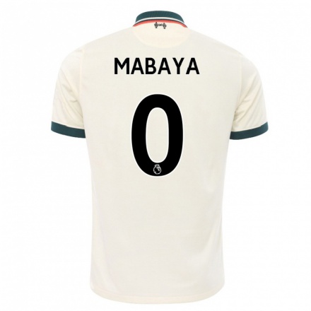 Kinder Fußball Isaac Mabaya #0 Beige Auswärtstrikot Trikot 2021/22 T-shirt