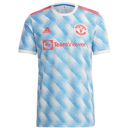 Kinder Fußball David De Gea #1 Blau Weiss Auswärtstrikot Trikot 2021/22 T-shirt