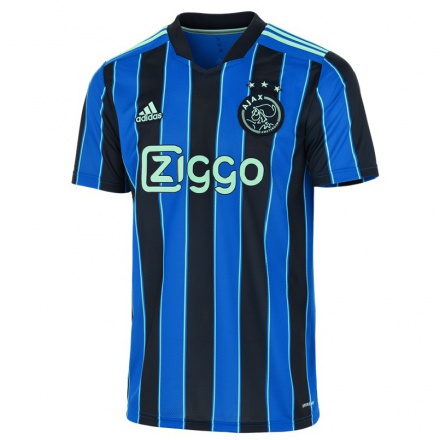 Kinder Fußball Lisandro Magallan #28 Blau Schwarz Auswärtstrikot Trikot 2021/22 T-Shirt