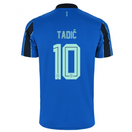 Kinder Fußball Dusan Tadic #10 Blau Schwarz Auswärtstrikot Trikot 2021/22 T-Shirt