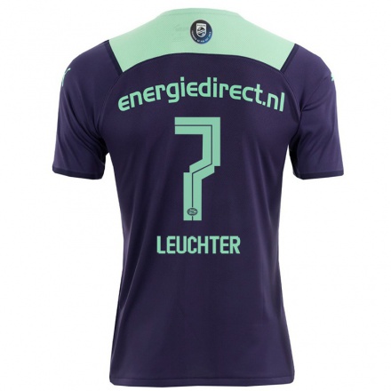 Kinder Fußball Romee Leuchter #7 Dunkelviolett Auswärtstrikot Trikot 2021/22 T-shirt