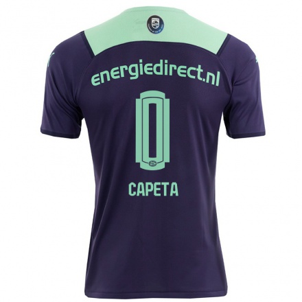 Kinder Fußball Ana Capeta #0 Dunkelviolett Auswärtstrikot Trikot 2021/22 T-shirt