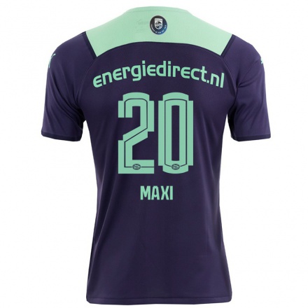 Kinder Fußball Maximiliano Romero #20 Dunkelviolett Auswärtstrikot Trikot 2021/22 T-shirt