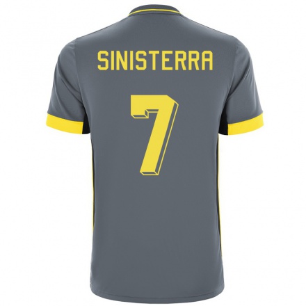 Kinder Fußball Luis Sinisterra #7 Grad Schwarz Auswärtstrikot Trikot 2021/22 T-shirt