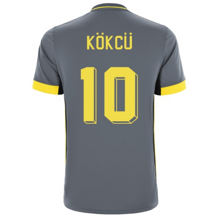 Kinder Fußball Orkun Kokcu #10 Grad Schwarz Auswärtstrikot Trikot 2021/22 T-Shirt