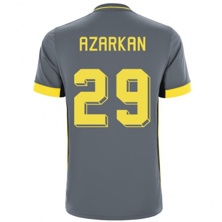Kinder Fußball Marouan Azarkan #29 Grad Schwarz Auswärtstrikot Trikot 2021/22 T-Shirt