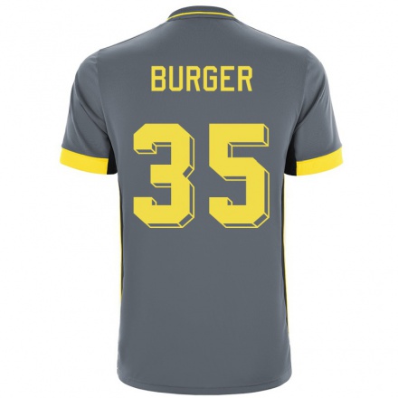 Kinder Fußball Wouter Burger #35 Grad Schwarz Auswärtstrikot Trikot 2021/22 T-Shirt