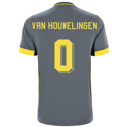 Kinder Fußball Corne van Houwelingen #0 Grad Schwarz Auswärtstrikot Trikot 2021/22 T-Shirt