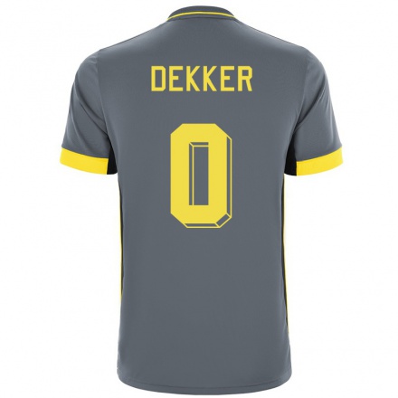 Kinder Fußball Tjeerd Dekker #0 Grad Schwarz Auswärtstrikot Trikot 2021/22 T-shirt