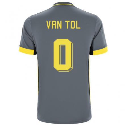 Kinder Fußball Mees Van Tol #0 Grad Schwarz Auswärtstrikot Trikot 2021/22 T-shirt