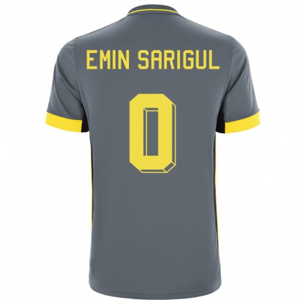 Kinder Fußball Muhammed Emin Sarigul #0 Grad Schwarz Auswärtstrikot Trikot 2021/22 T-shirt