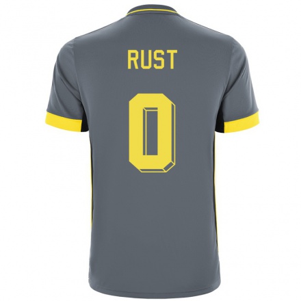 Kinder Fußball Fabiano Rust #0 Grad Schwarz Auswärtstrikot Trikot 2021/22 T-Shirt