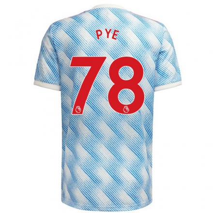 Kinder Fußball Logan Pye #78 Blau Weiss Auswärtstrikot Trikot 2021/22 T-shirt