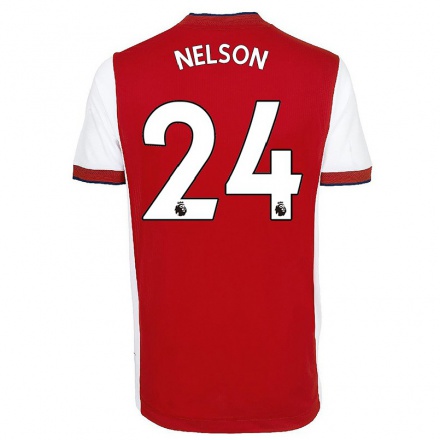 Kinder Fußball Reiss Nelson #24 Gelb Auswärtstrikot Trikot 2021/22 T-shirt