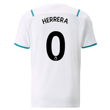 Kinder Fußball Yangel Herrera #0 Weiß Auswärtstrikot Trikot 2021/22 T-shirt