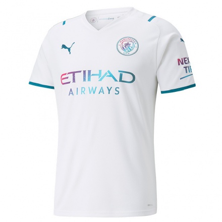 Kinder Fußball Ilkay Gundogan #8 Weiß Auswärtstrikot Trikot 2021/22 T-shirt