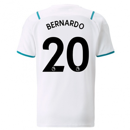 Kinder Fußball Bernardo Silva #20 Weiß Auswärtstrikot Trikot 2021/22 T-Shirt