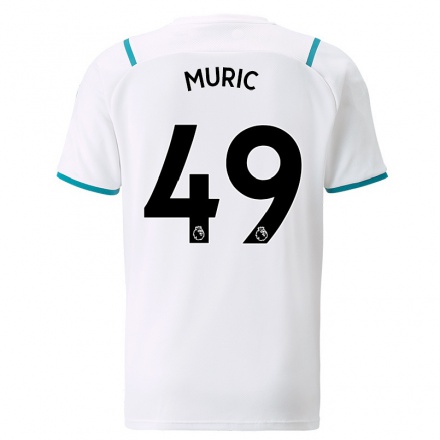 Kinder Fußball Arijanet Muric #49 Weiß Auswärtstrikot Trikot 2021/22 T-shirt