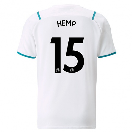 Kinder Fußball Lauren Hemp #15 Weiß Auswärtstrikot Trikot 2021/22 T-shirt