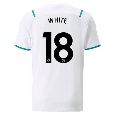 Kinder Fußball Ellen White #18 Weiß Auswärtstrikot Trikot 2021/22 T-Shirt