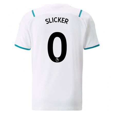 Kinder Fußball Cieran Slicker #0 Weiß Auswärtstrikot Trikot 2021/22 T-Shirt