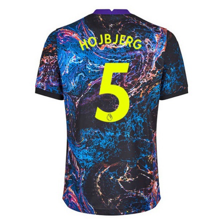 Kinder Fußball Pierre-Emile Hojbjerg #5 Mehrfarbig Auswärtstrikot Trikot 2021/22 T-Shirt