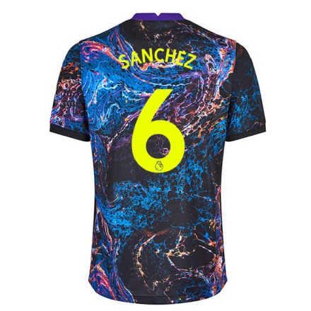 Kinder Fußball Davinson Sanchez #6 Mehrfarbig Auswärtstrikot Trikot 2021/22 T-Shirt