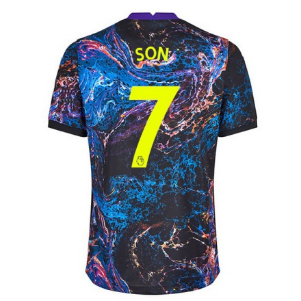 Kinder Fußball Heung-min Son #7 Mehrfarbig Auswärtstrikot Trikot 2021/22 T-shirt