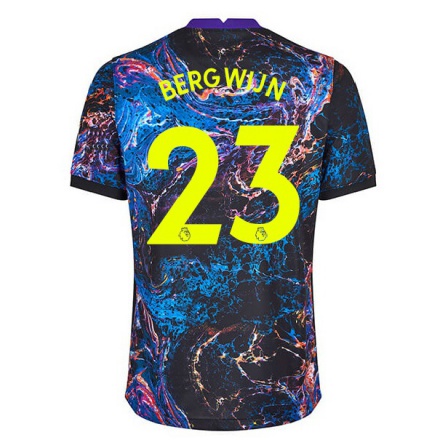 Kinder Fußball Steven Bergwijn #23 Mehrfarbig Auswärtstrikot Trikot 2021/22 T-Shirt
