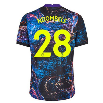 Kinder Fußball Tanguy Ndombele #28 Mehrfarbig Auswärtstrikot Trikot 2021/22 T-shirt