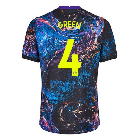Kinder Fußball Josie Green #4 Mehrfarbig Auswärtstrikot Trikot 2021/22 T-Shirt