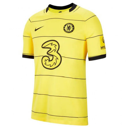 Kinder Fußball Dein Name #0 Gelb Auswärtstrikot Trikot 2021/22 T-shirt