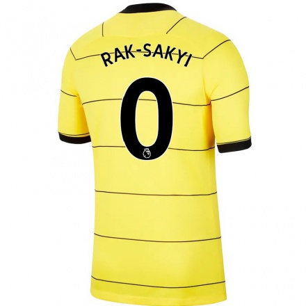 Kinder Fußball Sam Rak-Sakyi #0 Gelb Auswärtstrikot Trikot 2021/22 T-Shirt