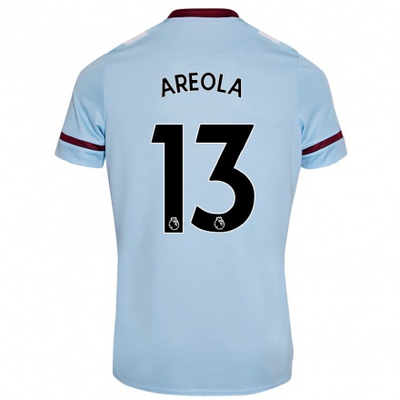 Kinder Fußball Alphonse Areola #13 Himmelblau Auswärtstrikot Trikot 2021/22 T-Shirt