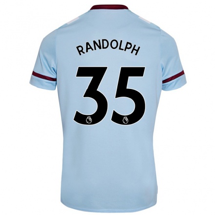 Kinder Fußball Darren Randolph #35 Himmelblau Auswärtstrikot Trikot 2021/22 T-Shirt