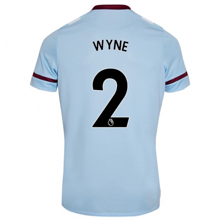 Kinder Fußball Zaneta Wyne #2 Himmelblau Auswärtstrikot Trikot 2021/22 T-Shirt